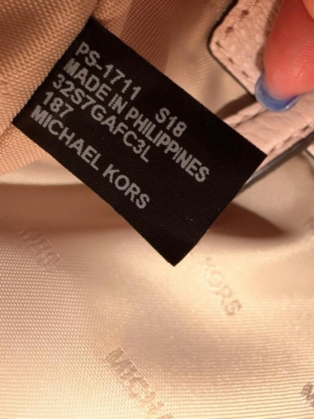 Michael Kors Blush Pink Leather Crossbody Shoulder Bag